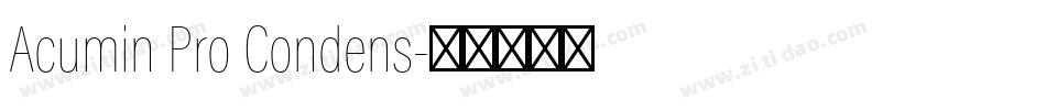 Acumin Pro Condens字体转换